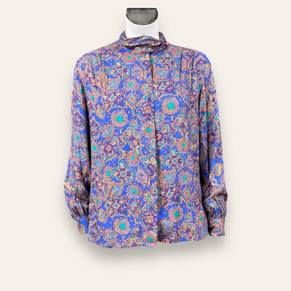 1980s professional purple Pendleton Button up size 10 - Picture 4 of 7